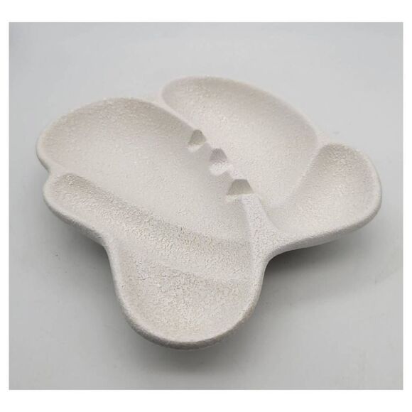 Vintage Midcentury Glam Royal Haeger White Volcanic Textured Footed Ashtray - Picture 5 of 5